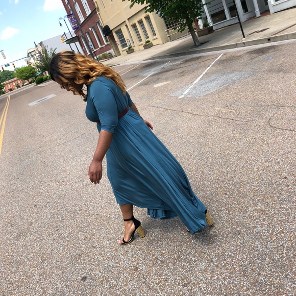 Teal Maxi Dress - Picture 3 of 3